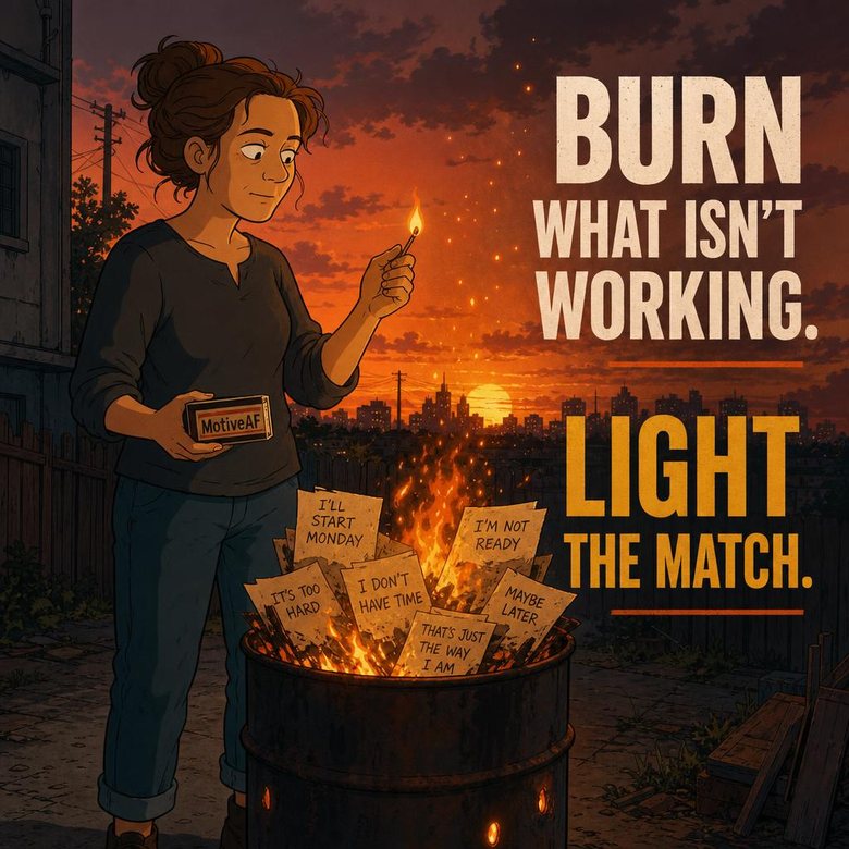 Burn what isn't working. Light the match. — MotiveAF