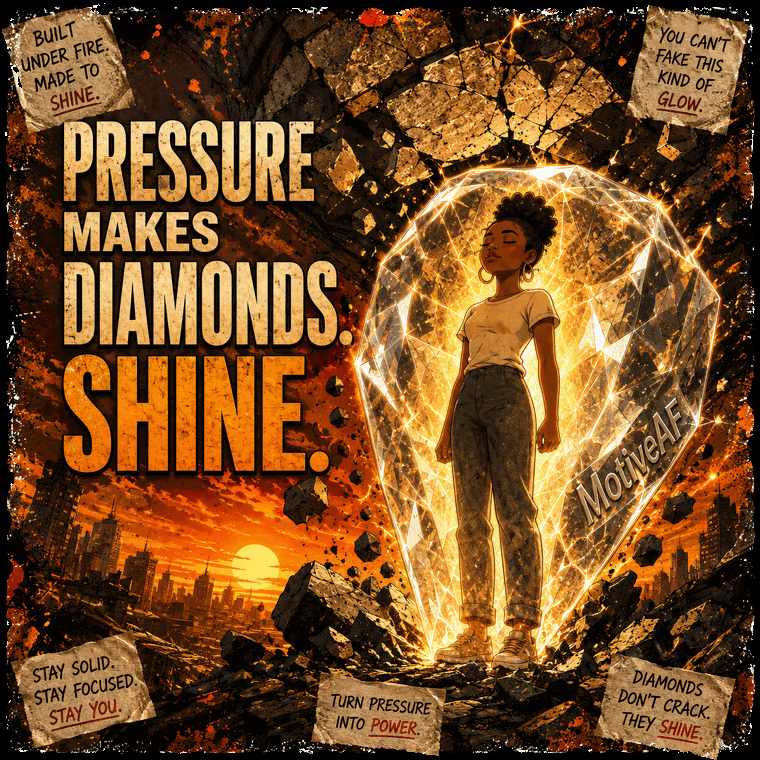 Pressure makes diamonds. Shine. — MotiveAF
